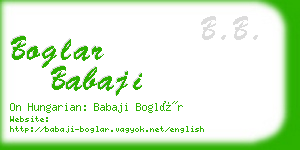 boglar babaji business card